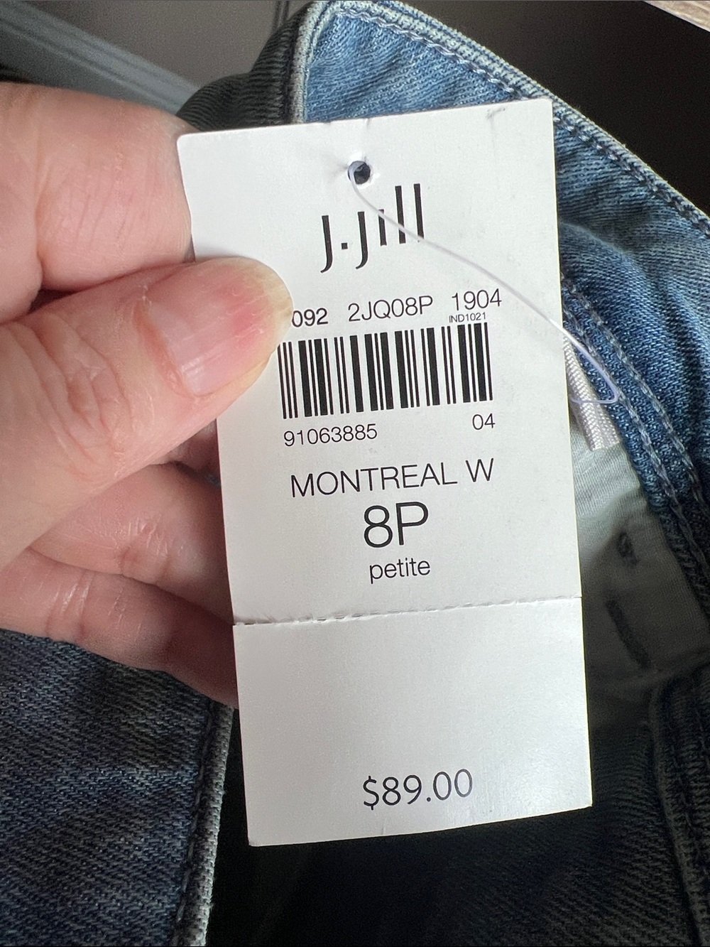 J. Jill Light Blue Ankle Slim Straight Jeans 8P NWT Montreal Wash - Picture 6 of 8